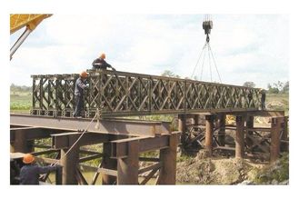 Porcellana Morden ha galvanizzato/ponte Bailey di saldatura dell'acciaio per costruzioni edili con supporto di metalli pesanti fornitore