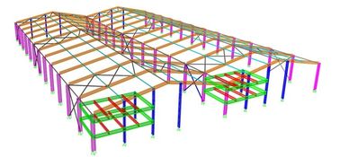 Progetti tecnici strutturali portali della struttura d'acciaio, normale/tipo speciale della struttura