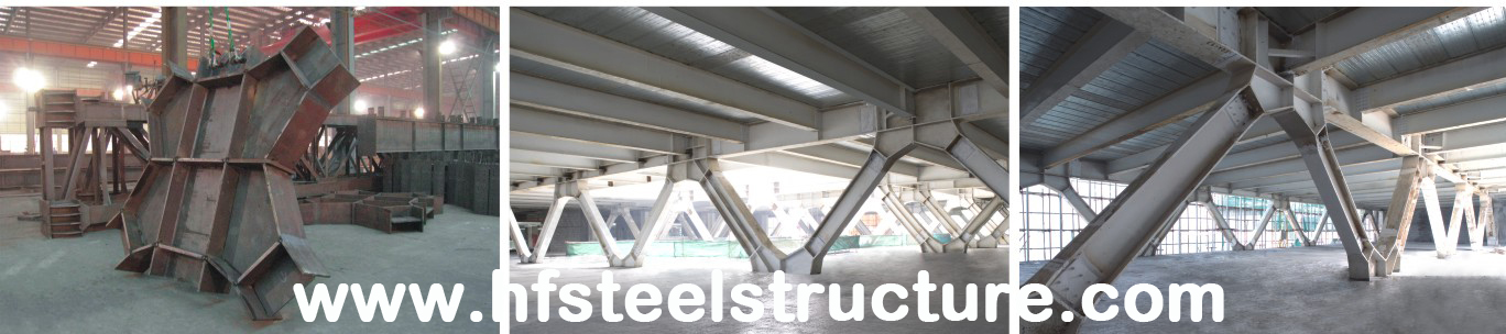 Costruzioni d'acciaio commerciali galvanizzate prefabbricate della immersione calda con acciaio laminato a freddo