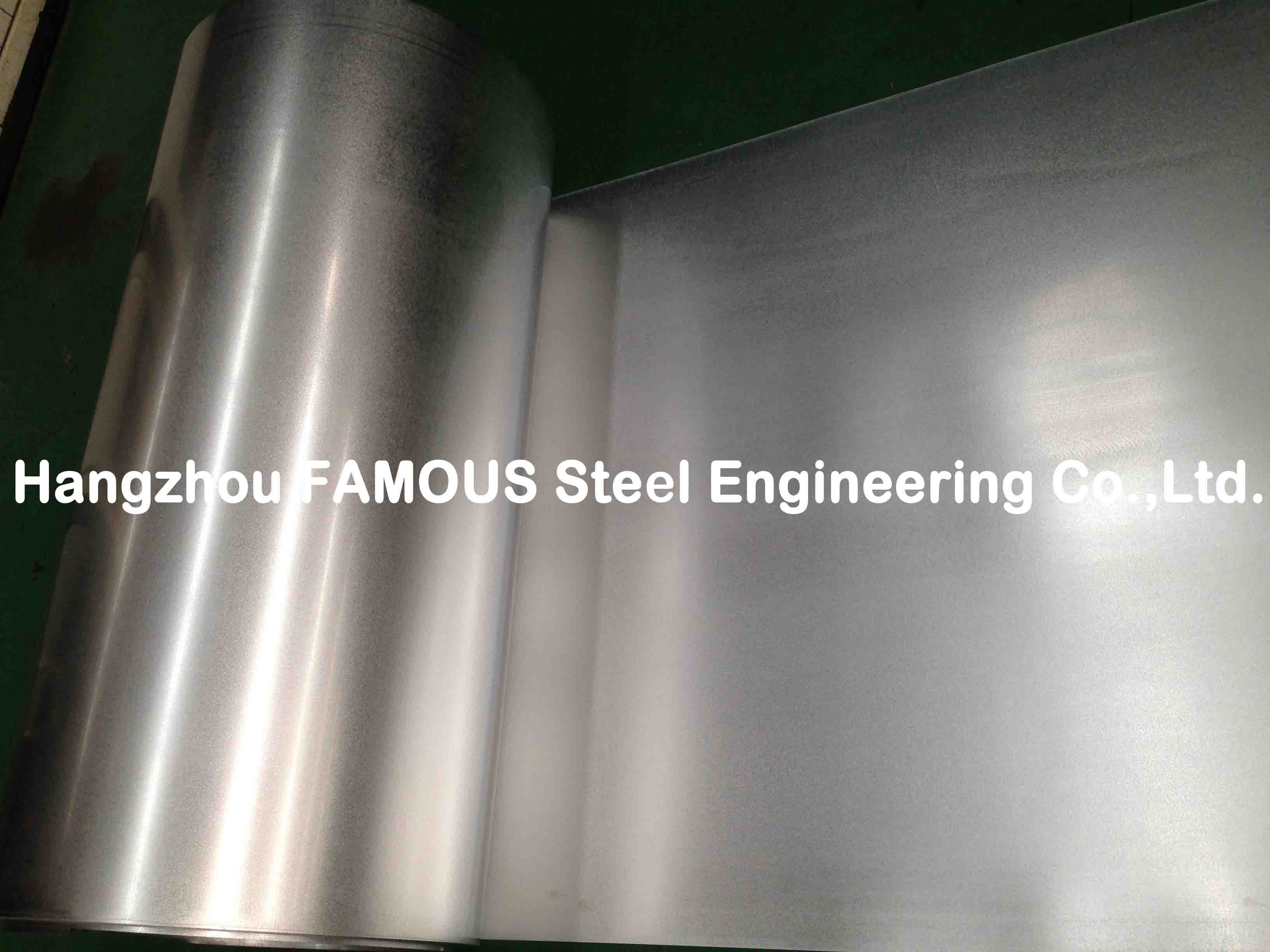 Il tetto d'acciaio della costruzione ha ondulato la bobina d'acciaio galvanizzata substrato dello strato con ASTM
